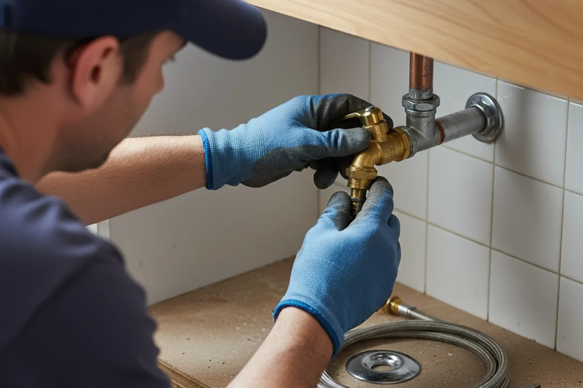 Shutoff valve and fitting work during Emergency Plumbing in Rainier